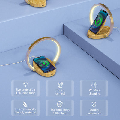 Lámpara Nocturna Inteligente con Altavoz Bluetooth, Cargador Inalámbrico 10W y Soporte para Teléfono - Image 16