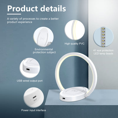 Lámpara Nocturna Inteligente con Altavoz Bluetooth, Cargador Inalámbrico 10W y Soporte para Teléfono - Image 18