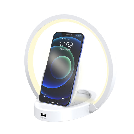 Lámpara Nocturna Inteligente con Altavoz Bluetooth, Cargador Inalámbrico 10W y Soporte para Teléfono - Image 22