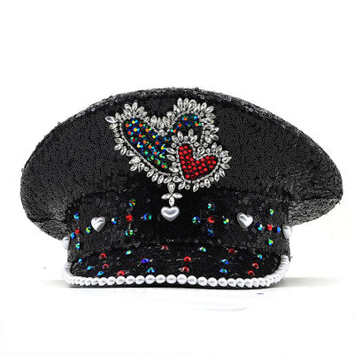 Gorra de Ala Ancha con Lentejuelas - Visor Diamond para Escenario y Presentaciones - Image 10