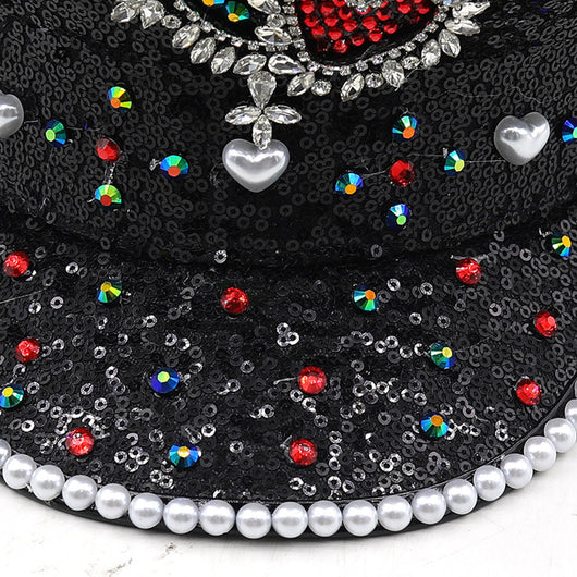 Gorra de Ala Ancha con Lentejuelas - Visor Diamond para Escenario y Presentaciones - Image 13