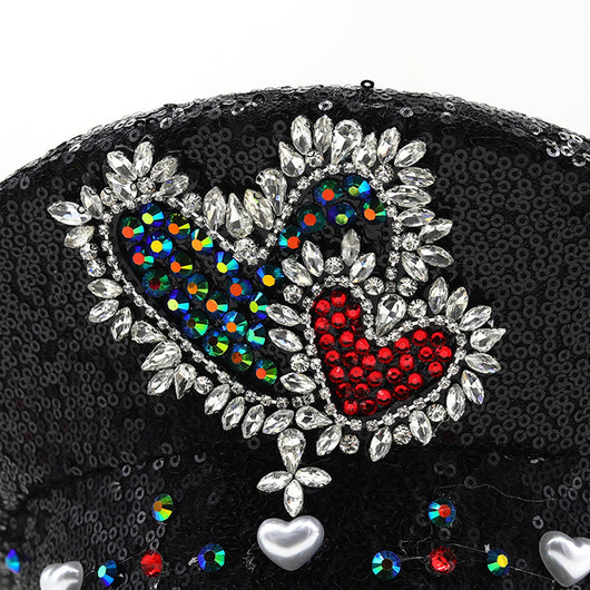Gorra de Ala Ancha con Lentejuelas - Visor Diamond para Escenario y Presentaciones - Image 14