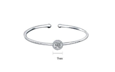 Pulsera Bolsa Moissanita Redonda Plata para Bodas - Joyería Mayorista - Image 6