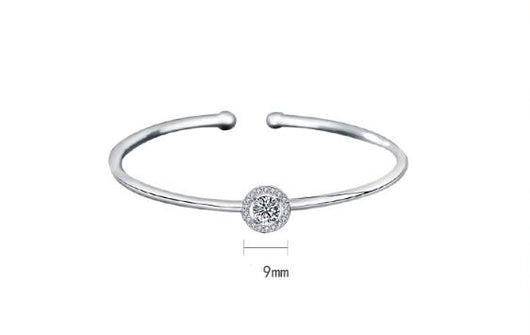 Pulsera Bolsa Moissanita Redonda Plata para Bodas - Joyería Mayorista - Image 6