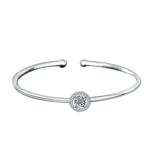 Pulsera Bolsa Moissanita Redonda Plata para Bodas - Joyería Mayorista - Image 7