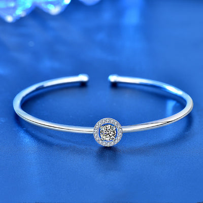 Pulsera Bolsa Moissanita Redonda Plata para Bodas - Joyería Mayorista - Image 10