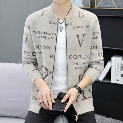 Cardigan de Punto Casual para Hombre en Terciopelo Visón Trendy - Image 13