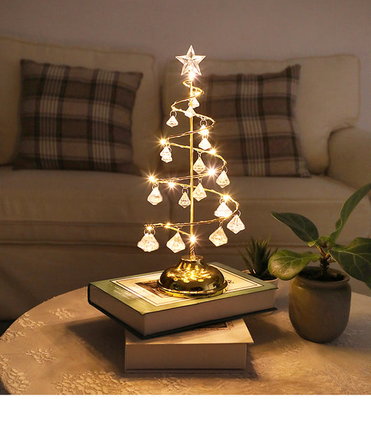 Lámpara de Noche LED Recargable con Cristal Diamante - Luz Ambiental Decorativa - Image 7