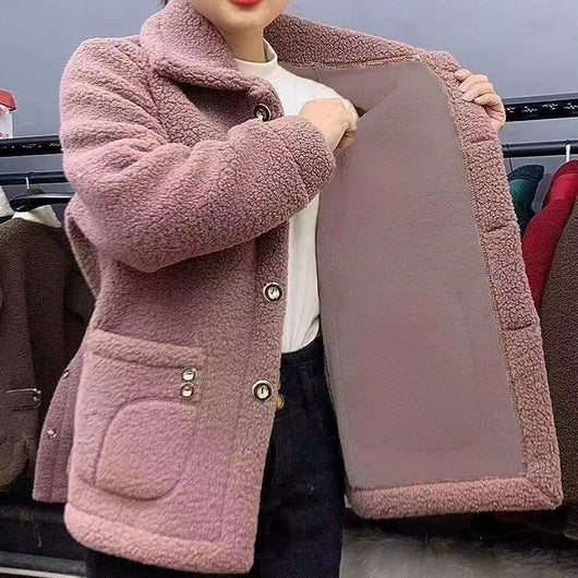 Abrigo Largo de Invierno para Mamá con Forro Polar y Efecto Cachemira - Image 12