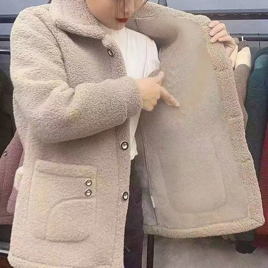 Abrigo Largo de Invierno para Mamá con Forro Polar y Efecto Cachemira - Image 14