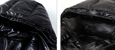 Chaqueta Acolchada Negra Brillante para Parejas - Image 8