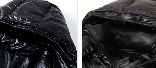 Chaqueta Acolchada Negra Brillante para Parejas - Image 8