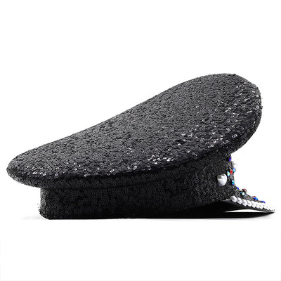 Gorra de Ala Ancha con Lentejuelas - Visor Diamond para Escenario y Presentaciones - Image 21