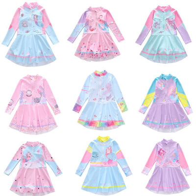 Traje de Baño Infantil Estilo Vestido con Mangas Largas - Image 18