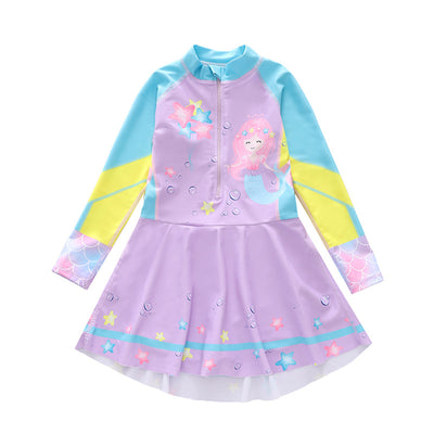 Traje de Baño Infantil Estilo Vestido con Mangas Largas - Image 20