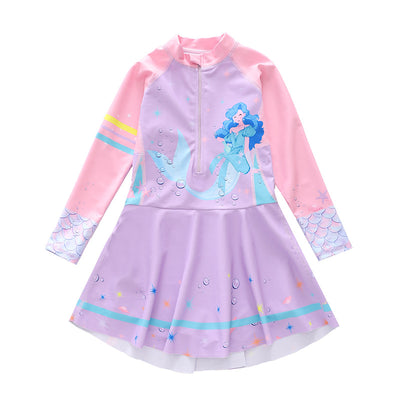 Traje de Baño Infantil Estilo Vestido con Mangas Largas - Image 21