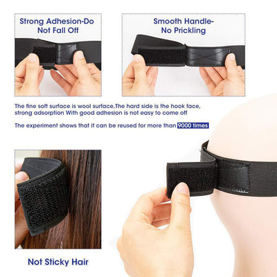 Banda Elástica Ajustable de Punto Negro para Pelucas - Image 7
