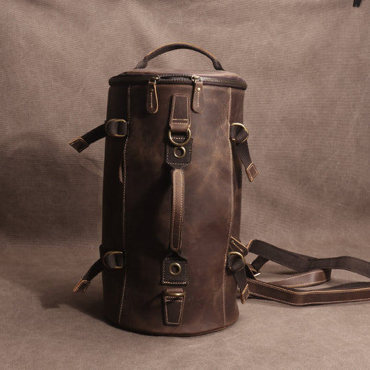 Mochila de Cuero Genuino Crazy Horse para Hombre - Gran Capacidad - Image 19