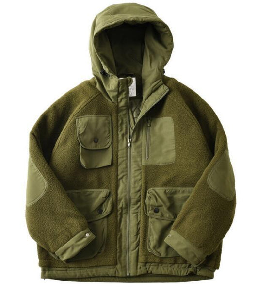 Chaqueta Acolchada Suelta de Polar Grueso Multicolor para Hombre - Image 7
