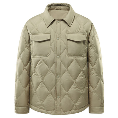 Chaqueta Corta Acolchada con Solapa para Hombre - Image 10