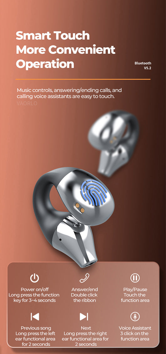 Auriculares de Conducción Ósea Bluetooth 5.2 HIFI - Deportivos con Cancelación de Ruido - Image 30