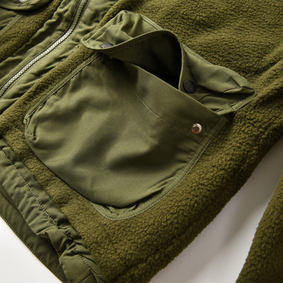 Chaqueta Acolchada Suelta de Polar Grueso Multicolor para Hombre - Image 15