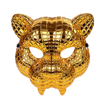 Máscara de Leopardo Dorado Halloween - Accesorios de Leopardo y Tigre para Fiestas y Performances - Image 5