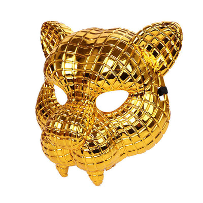 Máscara de Leopardo Dorado Halloween - Accesorios de Leopardo y Tigre para Fiestas y Performances - Image 6