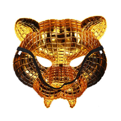 Máscara de Leopardo Dorado Halloween - Accesorios de Leopardo y Tigre para Fiestas y Performances - Image 9