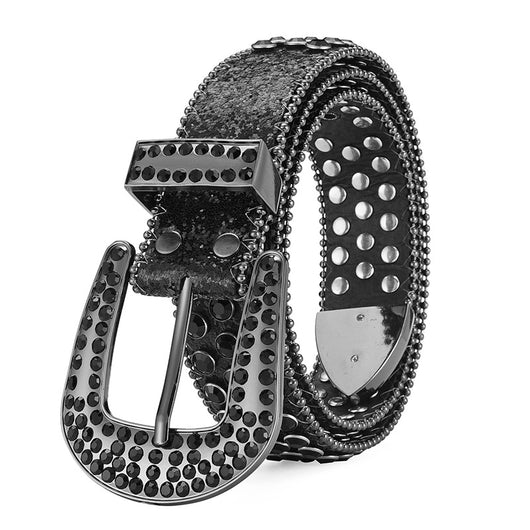 Cinturón Punk Rock Unisex con Remaches y Cristales Brillantes - Image 41