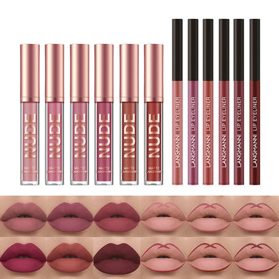 Set de 12 Piezas: 6 Labiales Mate + 6 Delineadores Waterproof de Larga Duración - Image 11
