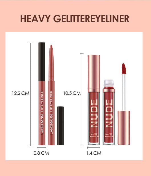 Set de 12 Piezas: 6 Labiales Mate + 6 Delineadores Waterproof de Larga Duración - Image 14