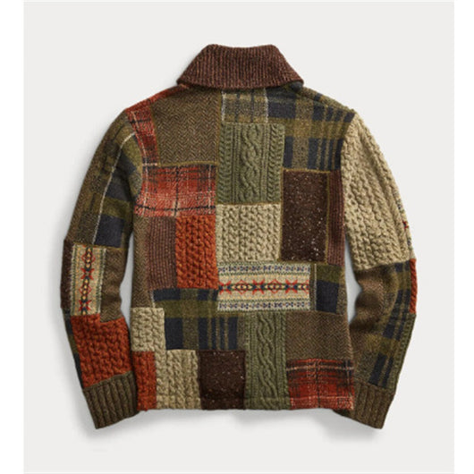 Cardigan Casual con Parches a Juego de Colores - Image 7