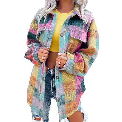 Chaqueta Larga de Solapa en Poliéster para Mujer - Image 8