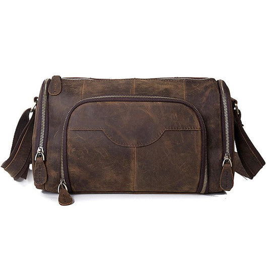 Bolso Bandolera Cuero Crazy Horse Gran Capacidad - Image 18