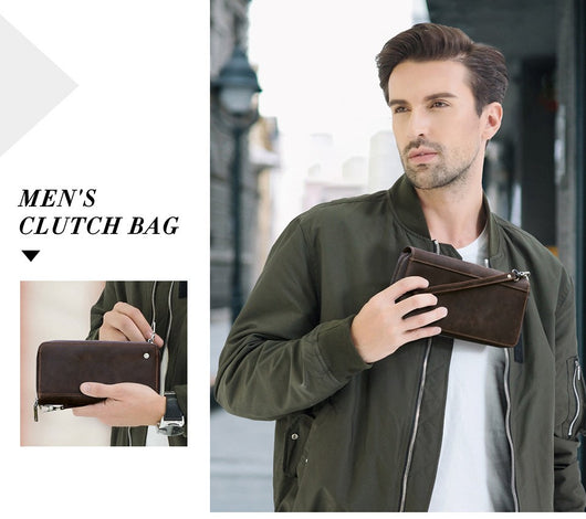 Billetera Larga para Hombre en Cuero Genuino Estilo Retro - Image 9