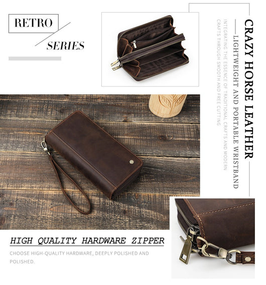 Billetera Larga para Hombre en Cuero Genuino Estilo Retro - Image 11