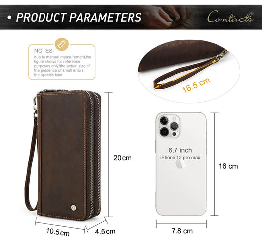 Billetera Larga para Hombre en Cuero Genuino Estilo Retro - Image 13