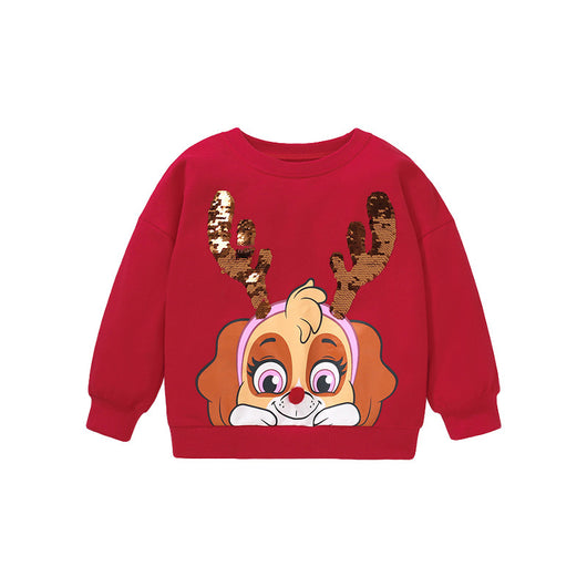Suéter Estampado de Algodón con Mangas Largas para Niñas - Image 16