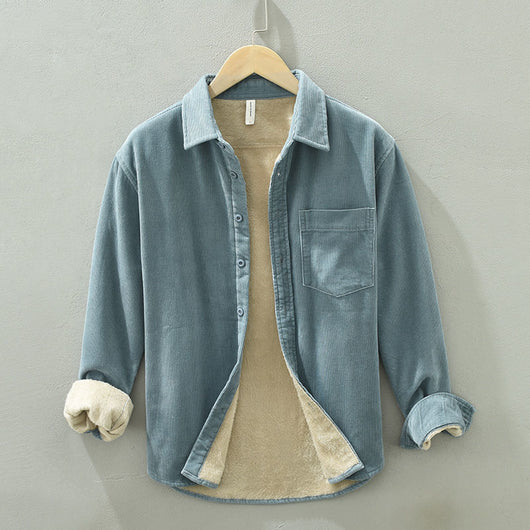 Abrigo Polar Suelto Versátil para Hombre - Camisa Cálida de Ocio - Image 9
