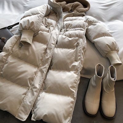 Chaqueta Acolchada Suelta con Capucha para Mujer - Image 11