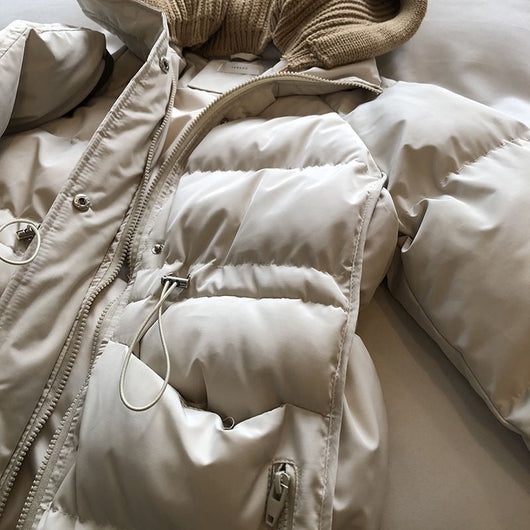 Chaqueta Acolchada Suelta con Capucha para Mujer - Image 12