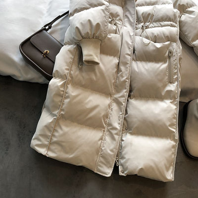 Chaqueta Acolchada Suelta con Capucha para Mujer - Image 15