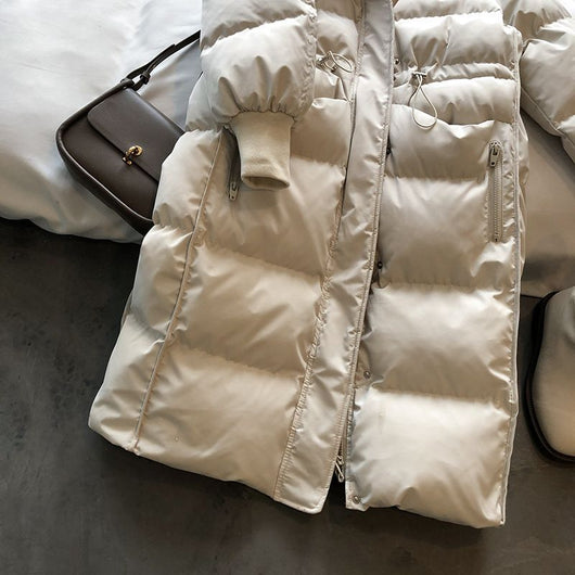 Chaqueta Acolchada Suelta con Capucha para Mujer - Image 15