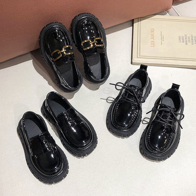 Zapatos Infantiles Formales Estilo Inglés con Suela Gruesa - Image 16