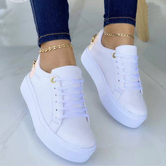 Tenis Blancos Casuales para Mujer - Comodidad Diaria - Image 9