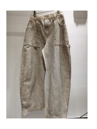 Jeans Anchos Desgastados con Estampado de Tinta Salpicada - Estilo Holgado y Moderno - Image 16