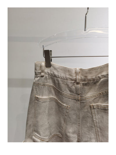 Jeans Anchos Desgastados con Estampado de Tinta Salpicada - Estilo Holgado y Moderno - Image 18