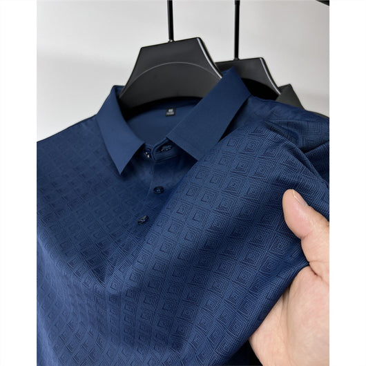 Camiseta Elegante de Seda de Hielo de Manga Corta para Hombre - Image 12