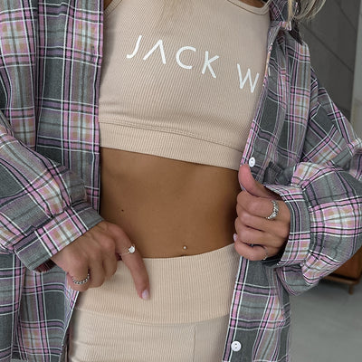 Camisa Cuadriculada 100% Algodón para Mujer - Image 10